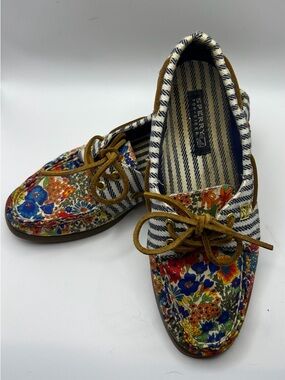 Sperry Multicolor Floral & Navy Stripe Women’s Boat Shoe